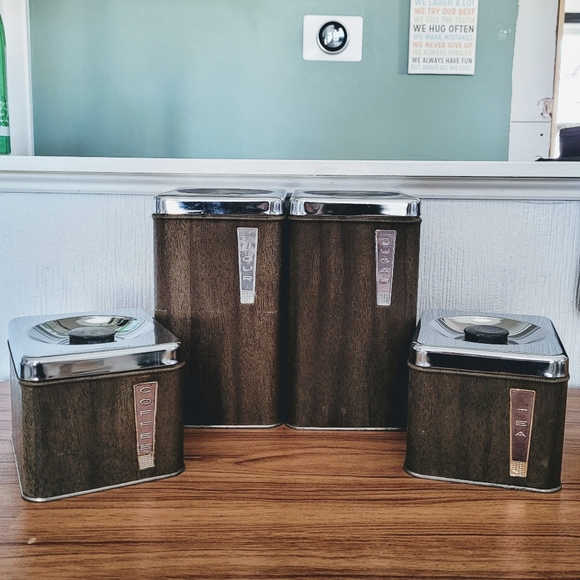 Vintage Other - FINAL PRICE DROP Vintage 60s BeautyWare Chrome Canister set